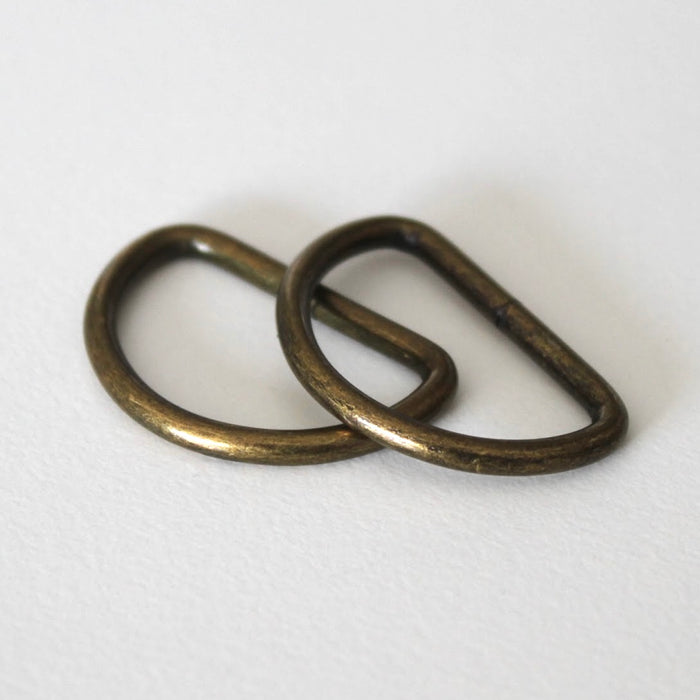2 ST D-RING - 25 mm / 1 in ANTIQUE