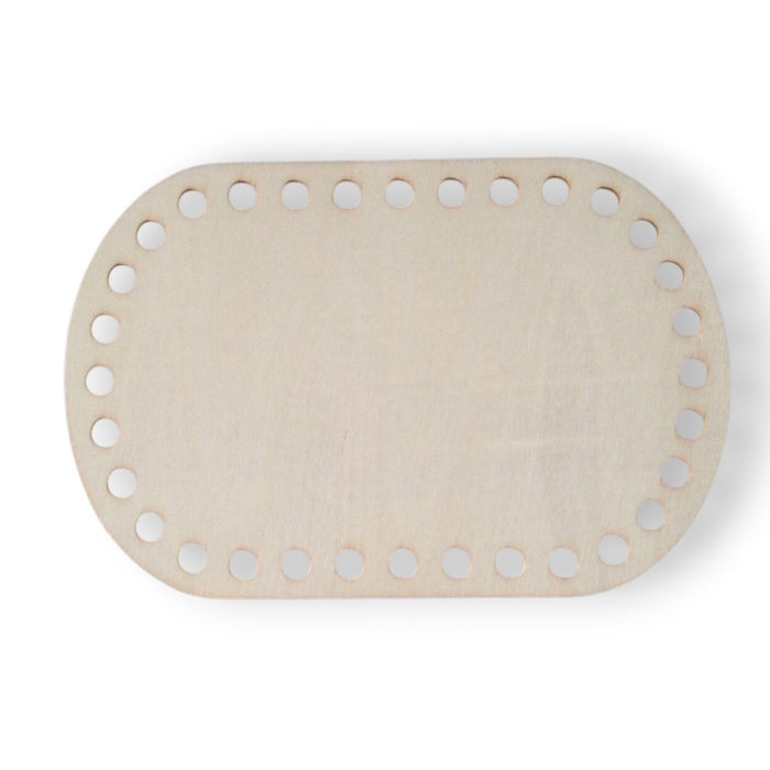 Base de madera ovalada para tejer 15 cm