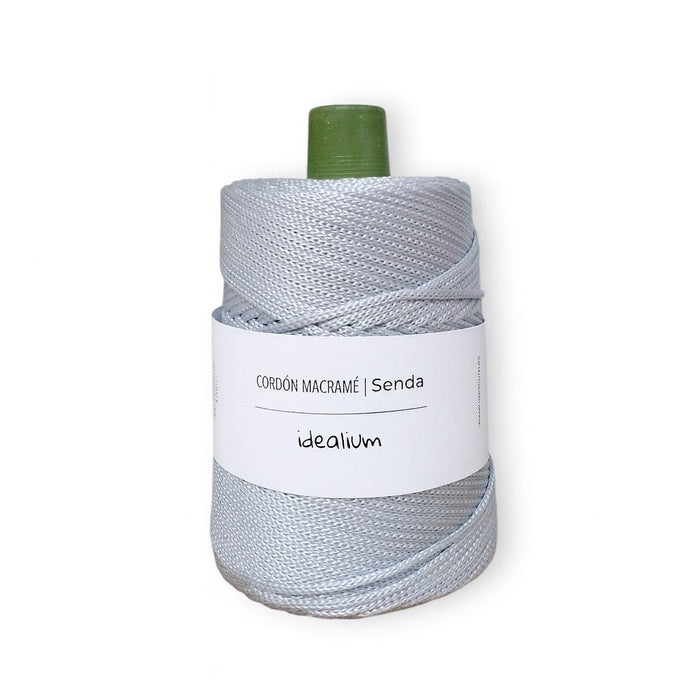Senda · Cordón trenzado 3 mm para crochet S018 Gris claro