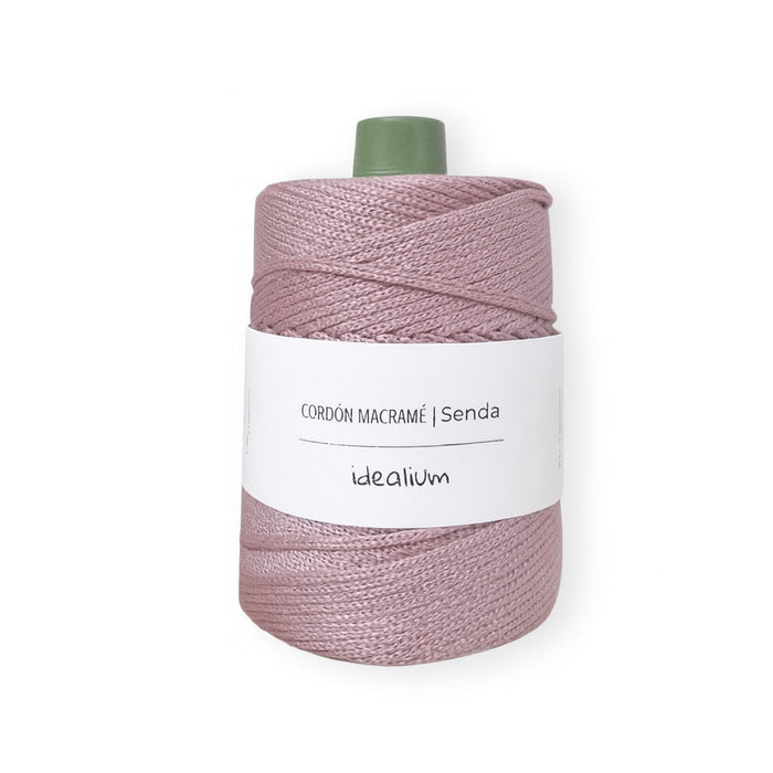 Senda · Cordón trenzado 3 mm para crochet S023 Rosa empolvado