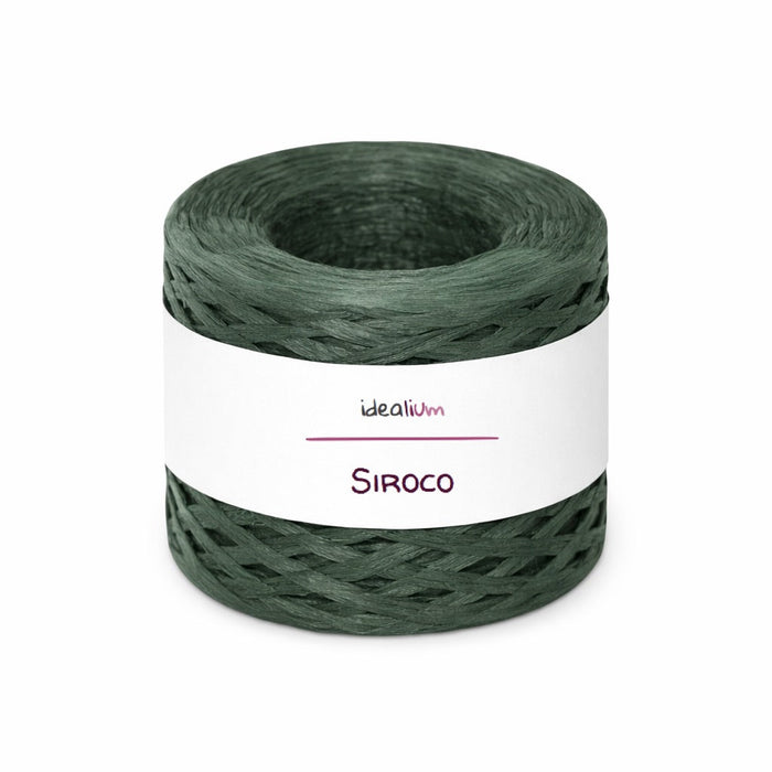 Siroco · Rafia de papel para bolsos y accesorios de verano S016 Verde oscuro