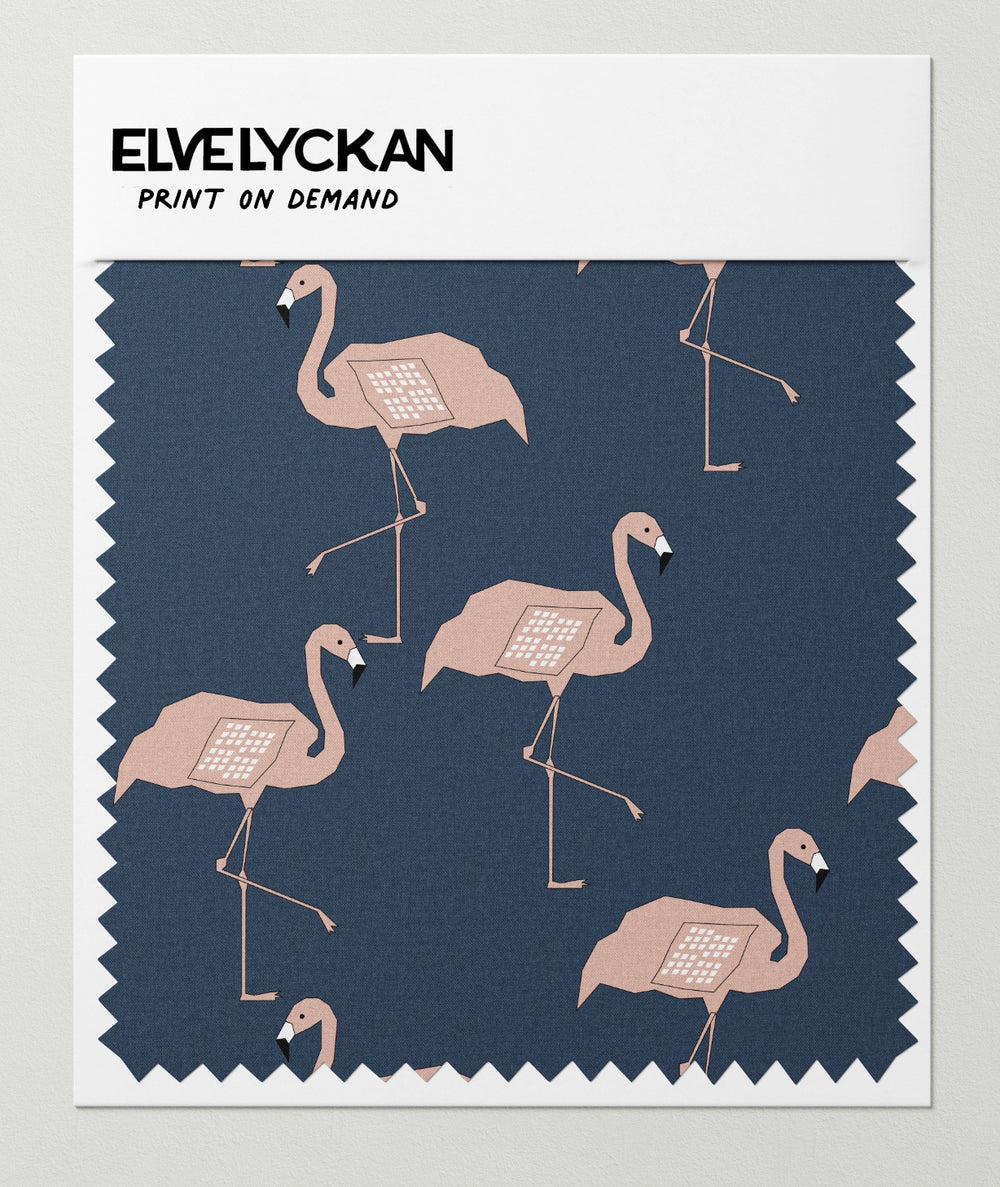 FLAMINGO - DUNKELBLAU - DRUCK AUF ANFRAGE