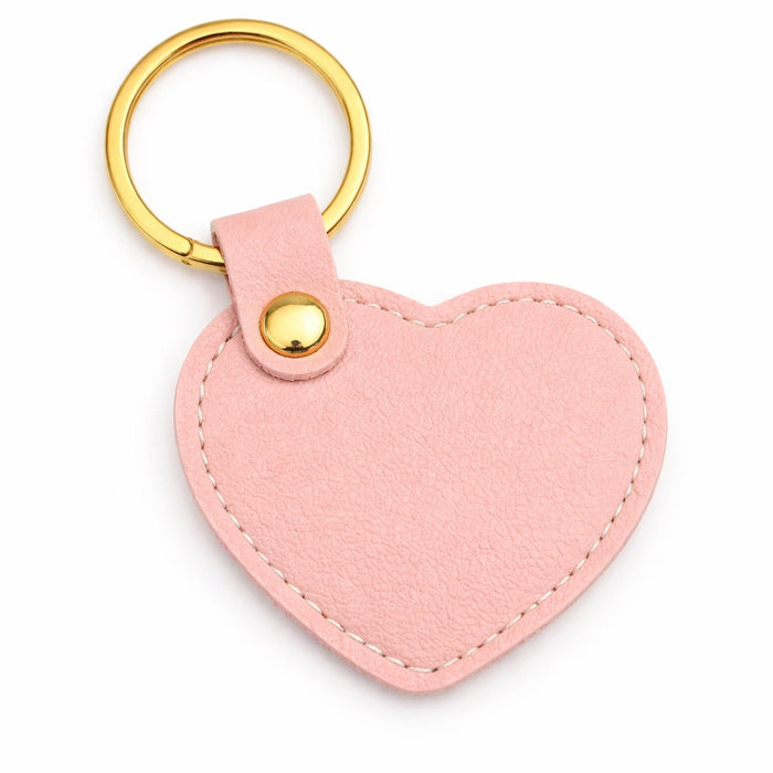 Charm Corazón de polipiel para bolso Rosa