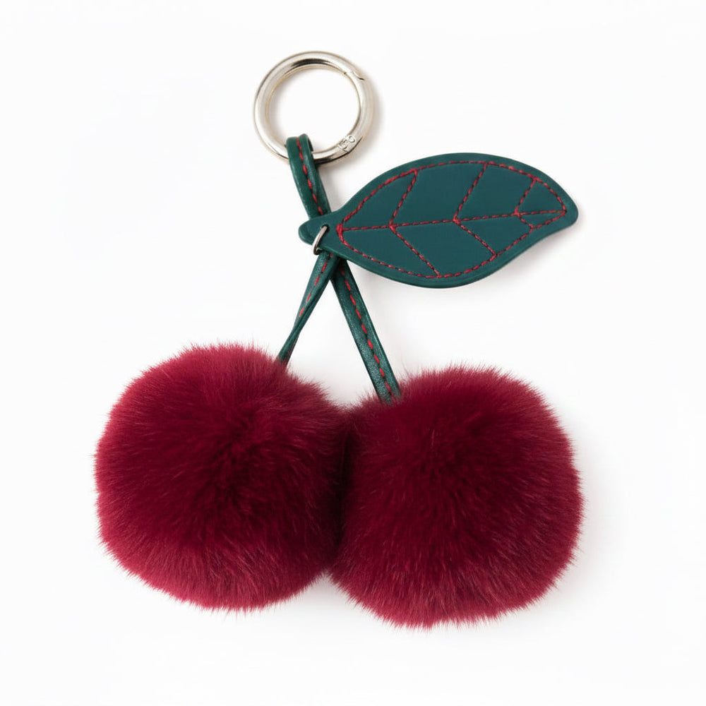 Cherry charm for a handbag