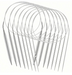 Agujas circulares de punto 80 cm - Set de 8 uds con medidor de agujas