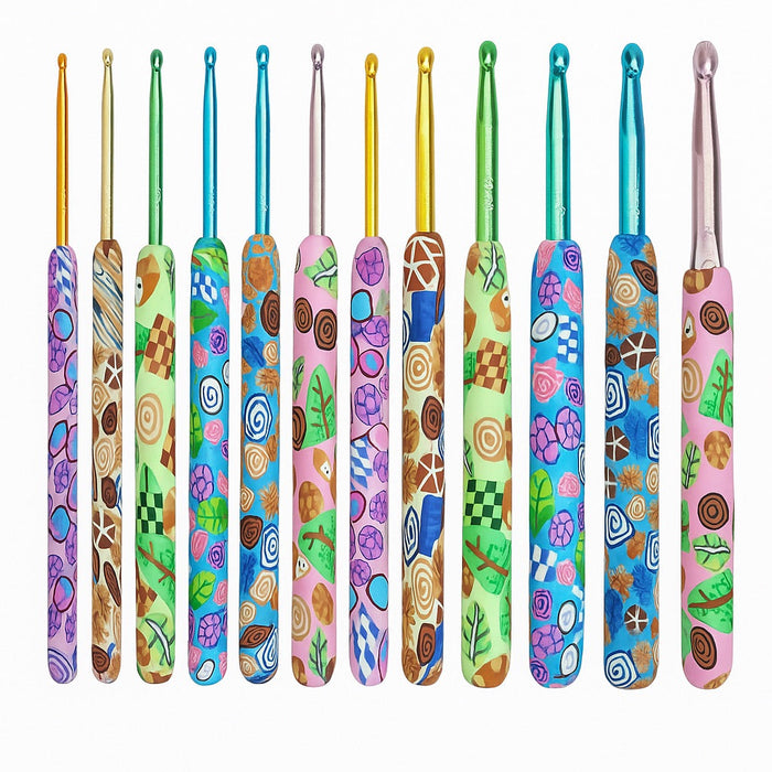 Set de 12 ganchillos de colores