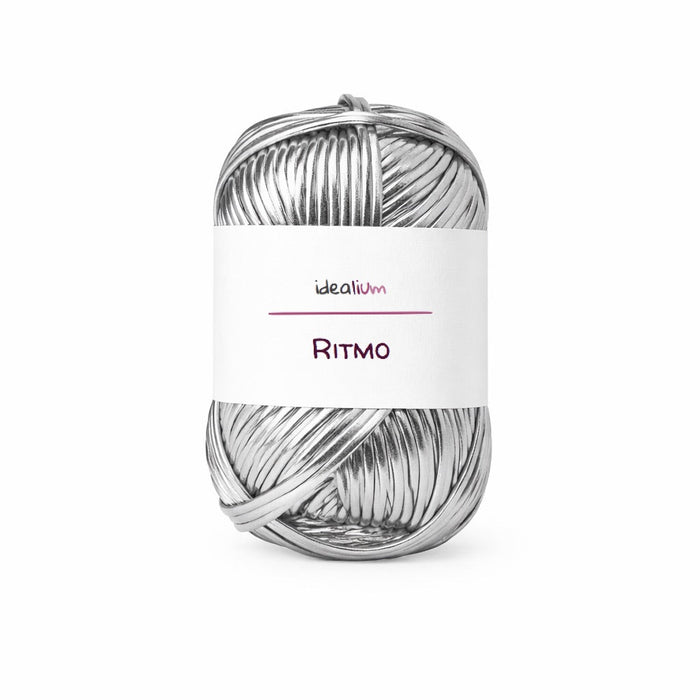 Ritmo · Trapillo metálico brillante para bolsos de fiesta R002 Plata