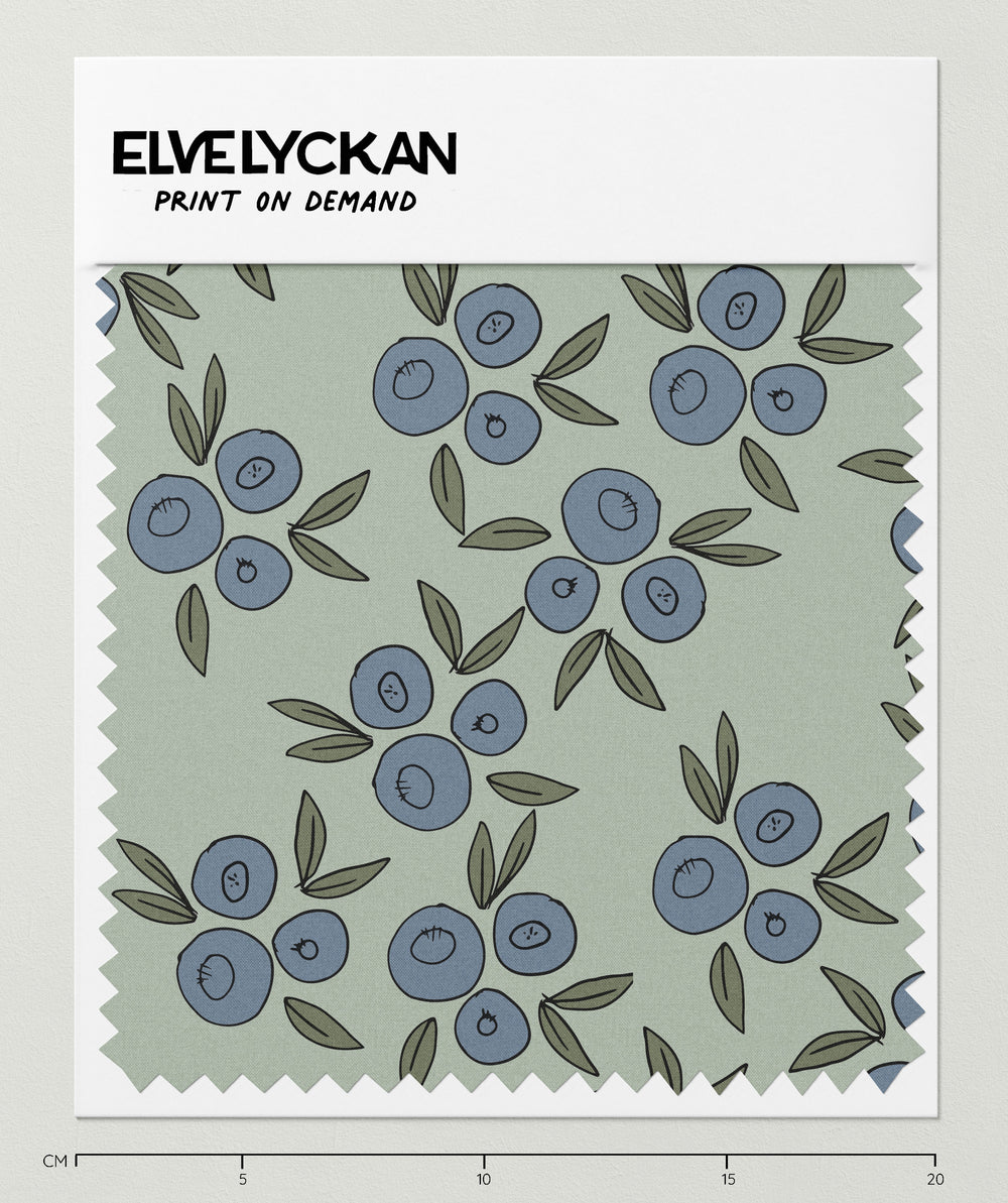 BLUEBERRIES - SEA GREEN - PRINT ON DEMAND