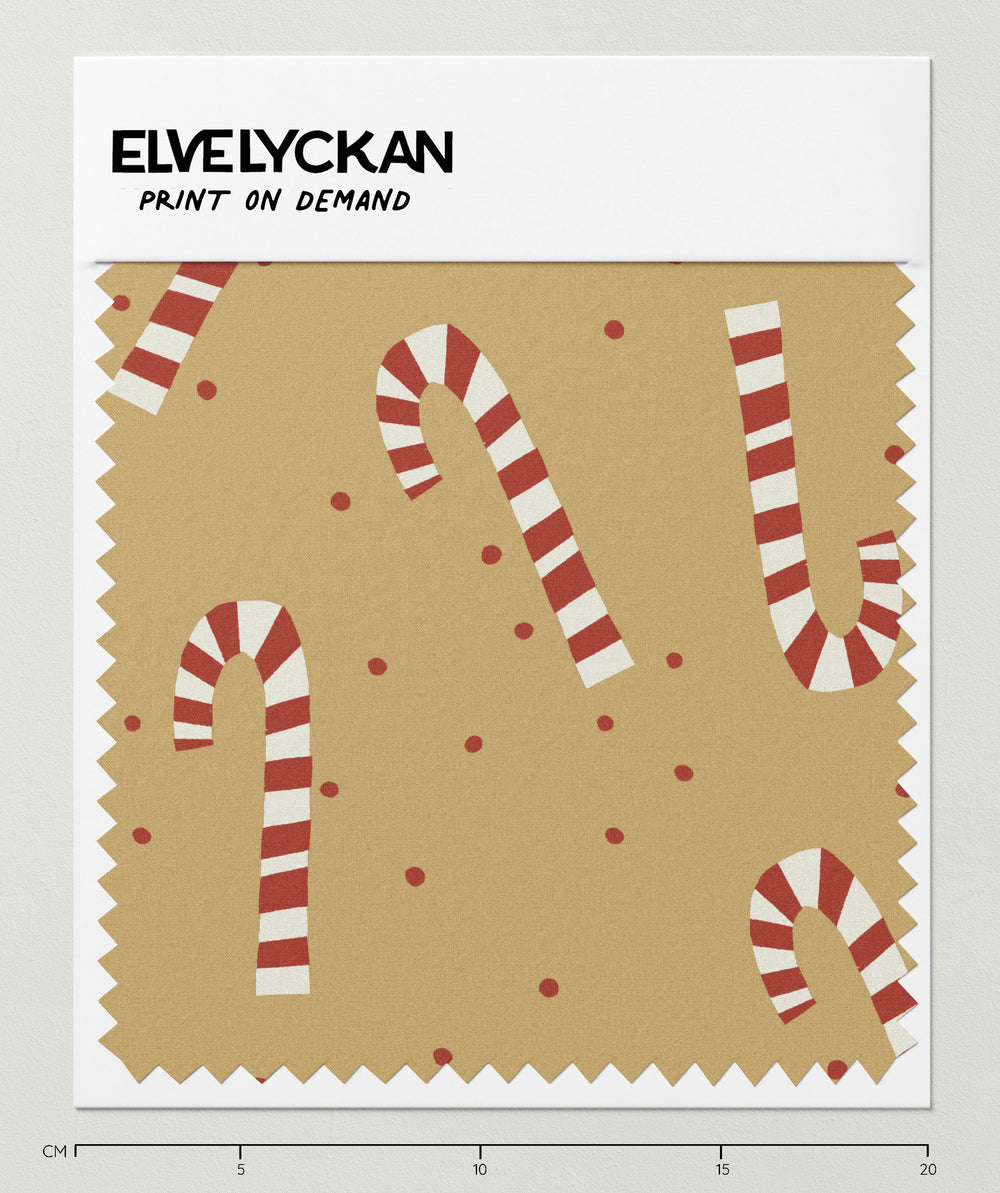 CANDY CANE - MUSTARD - PRINT ON DEMAND