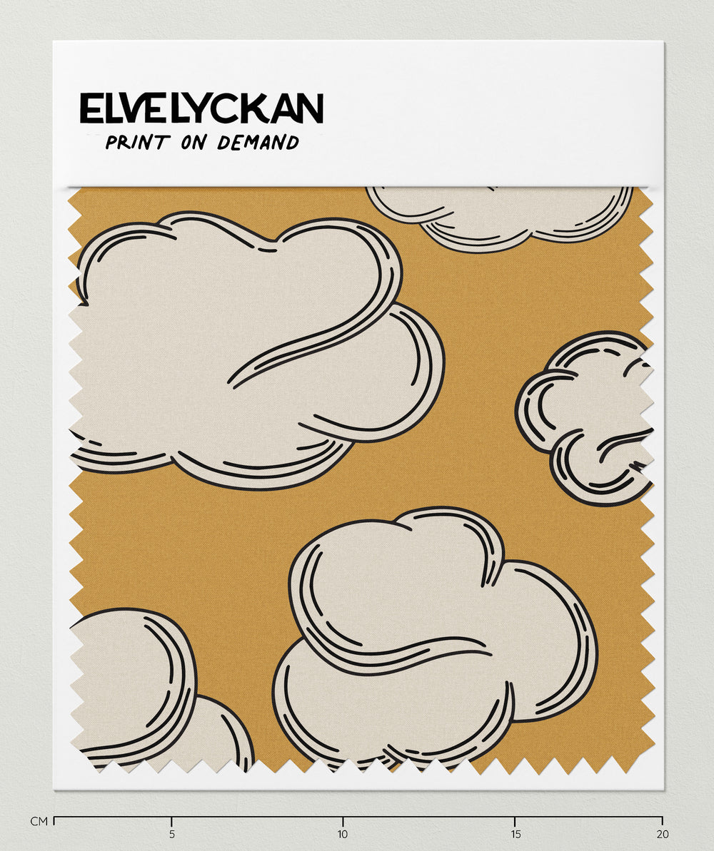 CLOUDS - GOLD - PRINT ON DEMAND