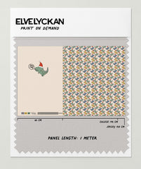 PANNEAU DINO XMAS - BEIGE CRÈME - IMPRESSION À LA DEMANDE