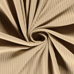 WIDE RIBBED JERSEY - BEIGE