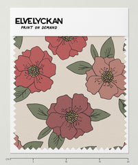 FLEUR - BEIGE CRÈME - IMPRESSION À LA DEMANDE