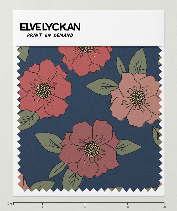 FLOWER - DARK BLUE - PRINT ON DEMAND