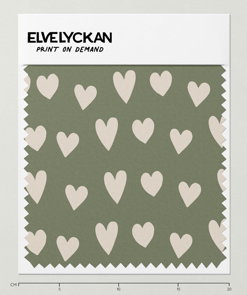 HEARTS - GREEN - PRINT ON DEMAND