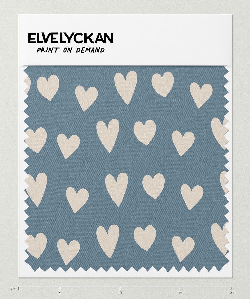 HEARTS - BLUE -  PRINT ON DEMAND