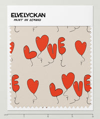 LIEBESBALLON - CREMEBEIGE - DRUCK AUF ANFRAGE