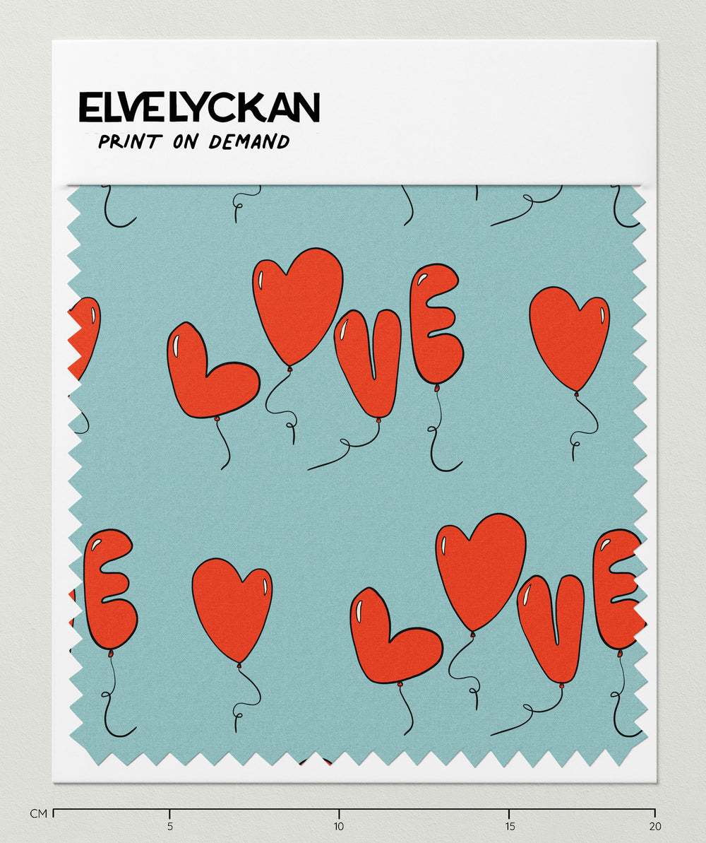 LOVE BALLOON - ROBIN BLUE - PRINT ON DEMAND