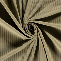 BIG RIBBED JERSEY KNIT - OLIVE GREEN