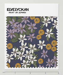 FLEUR DE PRINTEMPS - BLEU GRIS - IMPRESSION À LA DEMANDE