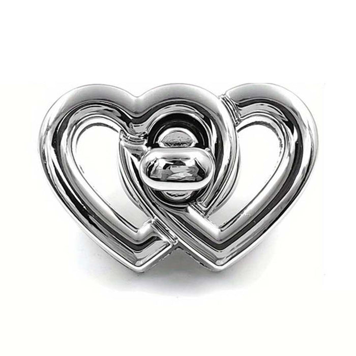 TWIST LOCK HEART - NICKEL