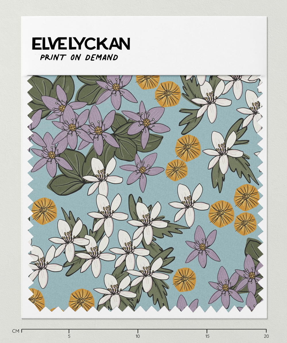 SPRING FLOWER - BABY BLUE -  PRINT ON DEMAND