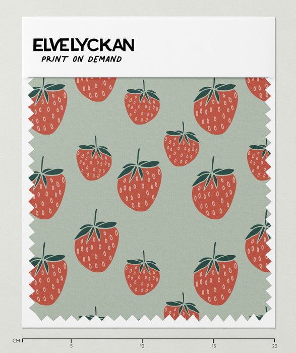 STRAWBERRY -  SEA GREEN -  PRINT ON DEMAND