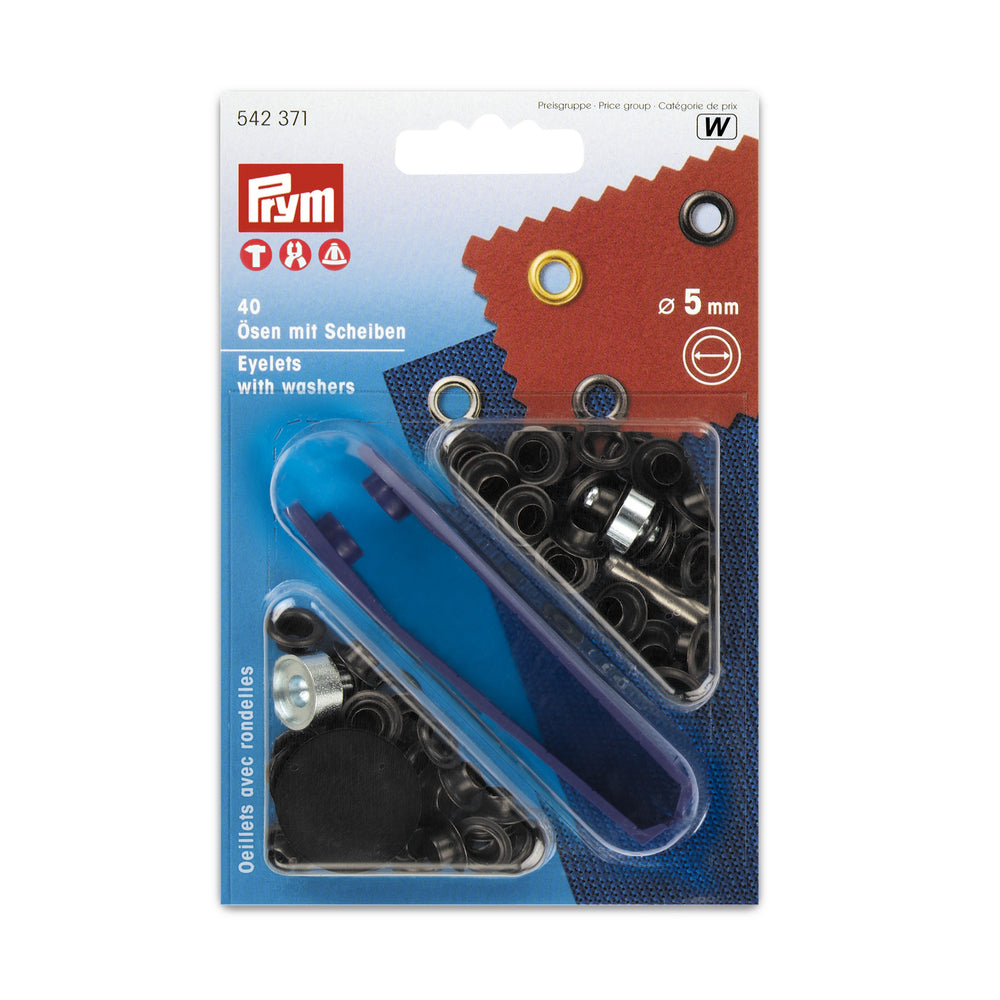 PRYM - ŒILLETS 5MM NOIR