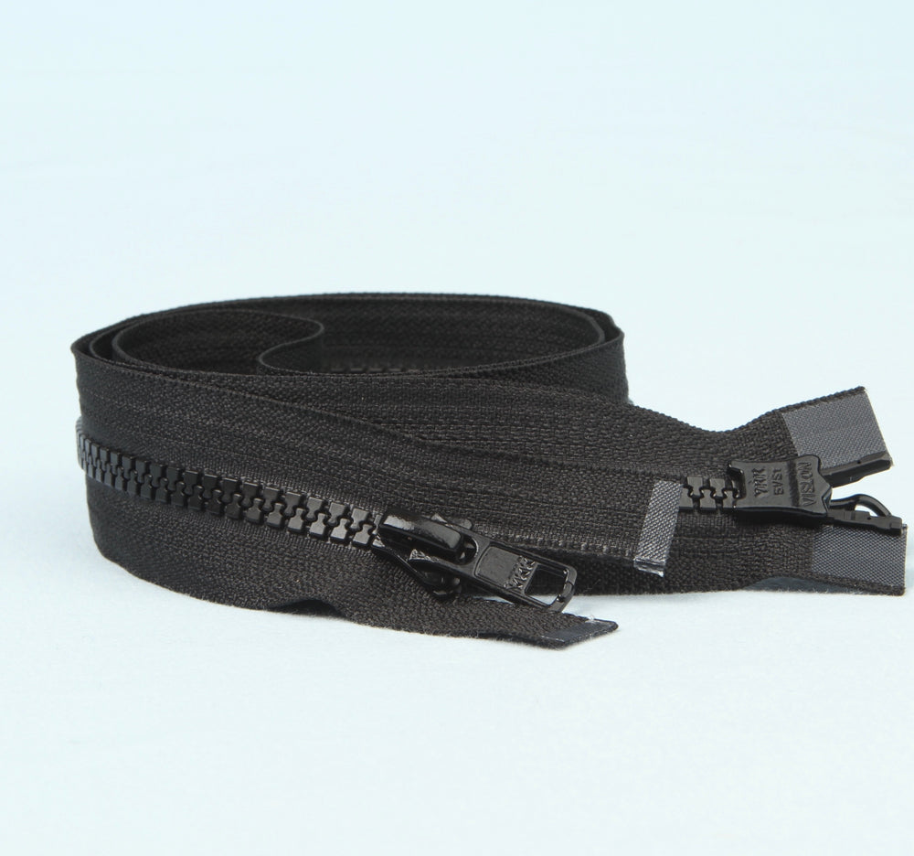 ZIPPER - 70 CM BLACK DIVIDABLE TWO-WAY