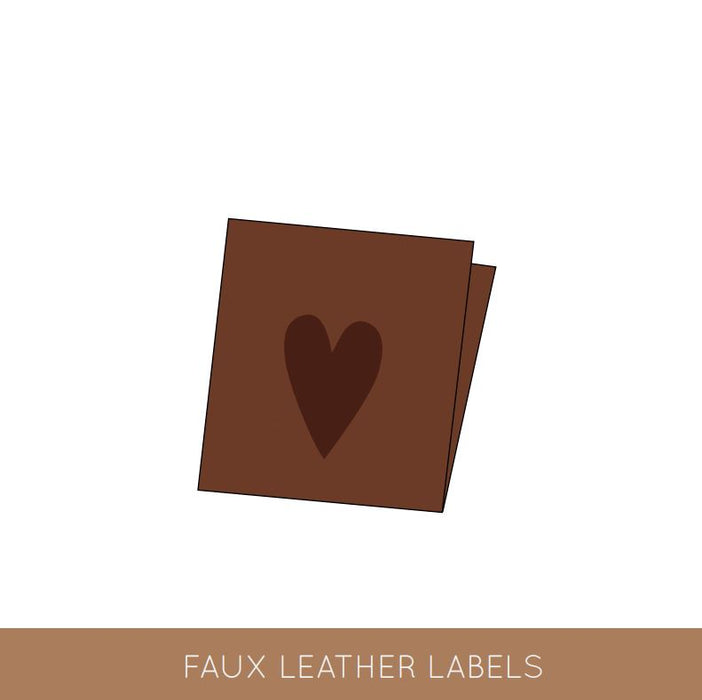 HEARTS FAUX LEATHER REKTANGEL - 3 ST