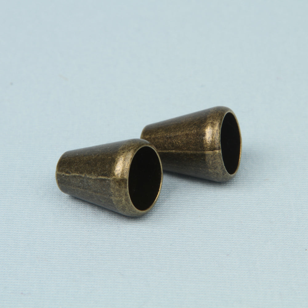 BOUCHON DE CORDON 2 PCS - LAITON ANTIQUE