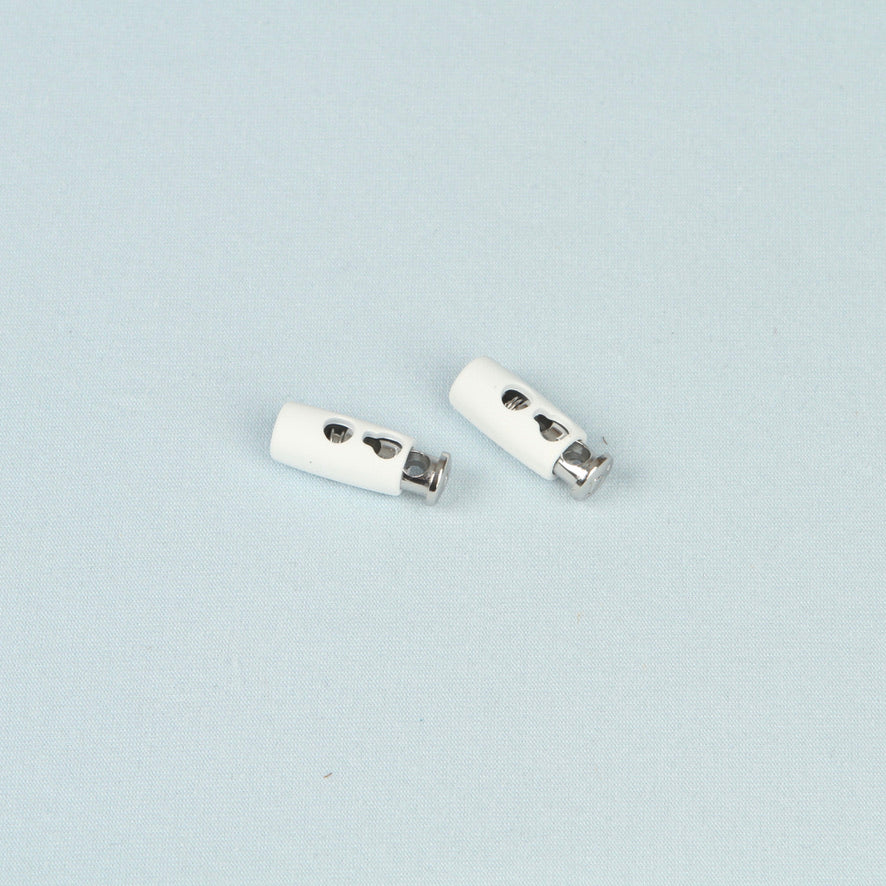 BUTÉE À RESSORT 2 PCS - BLANC/ARGENT