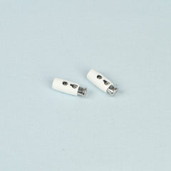 BUTÉE À RESSORT 2 PCS - BLANC/ARGENT